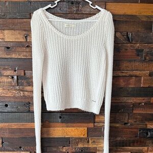 Abercrombie Cozy White Knit Sweater